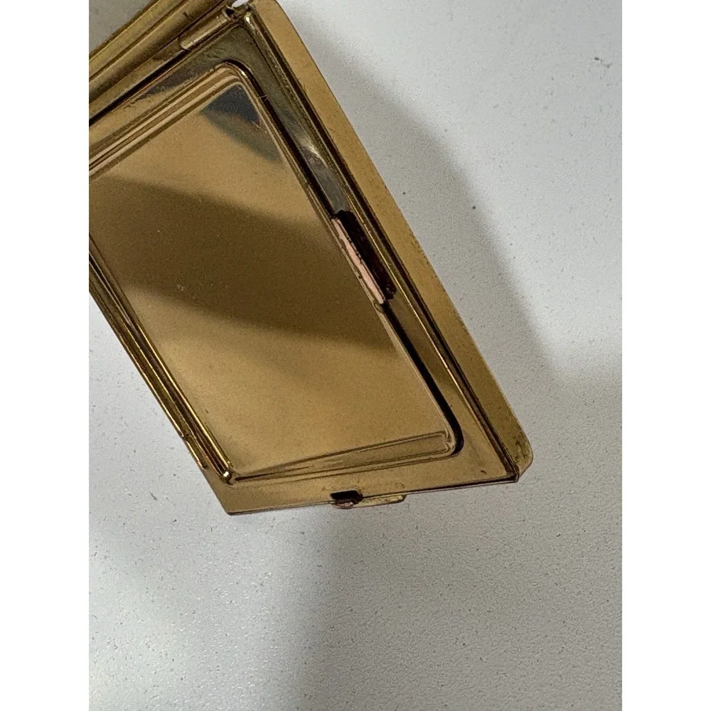 Vintage‎ Bourjois New York Powder & Mirror Gold-tone Case Only See Pictures
